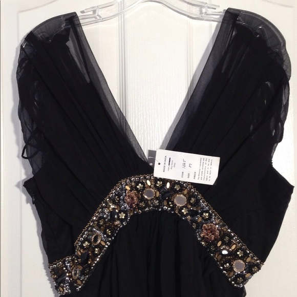 FINAL MARKDOWN Women's Grecian-Style Black Evening Dress medium - Picture 7 of 8